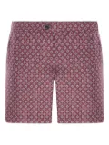 Incotex geometric-print swim shorts - Red