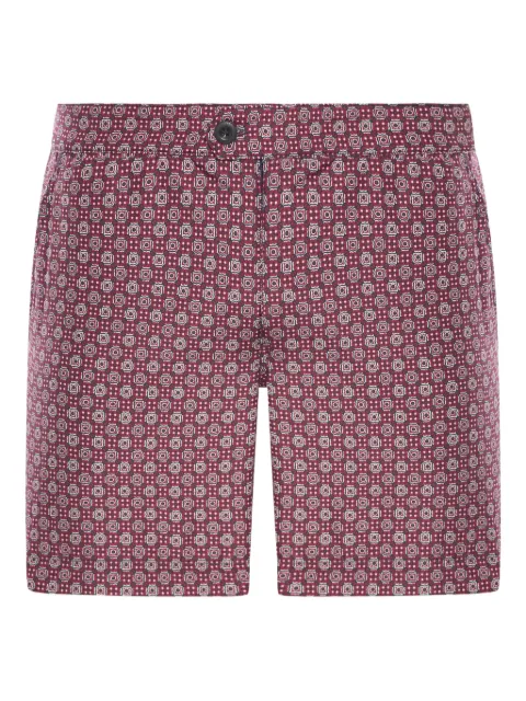 Incotex shorts de playa con estampado geométrico