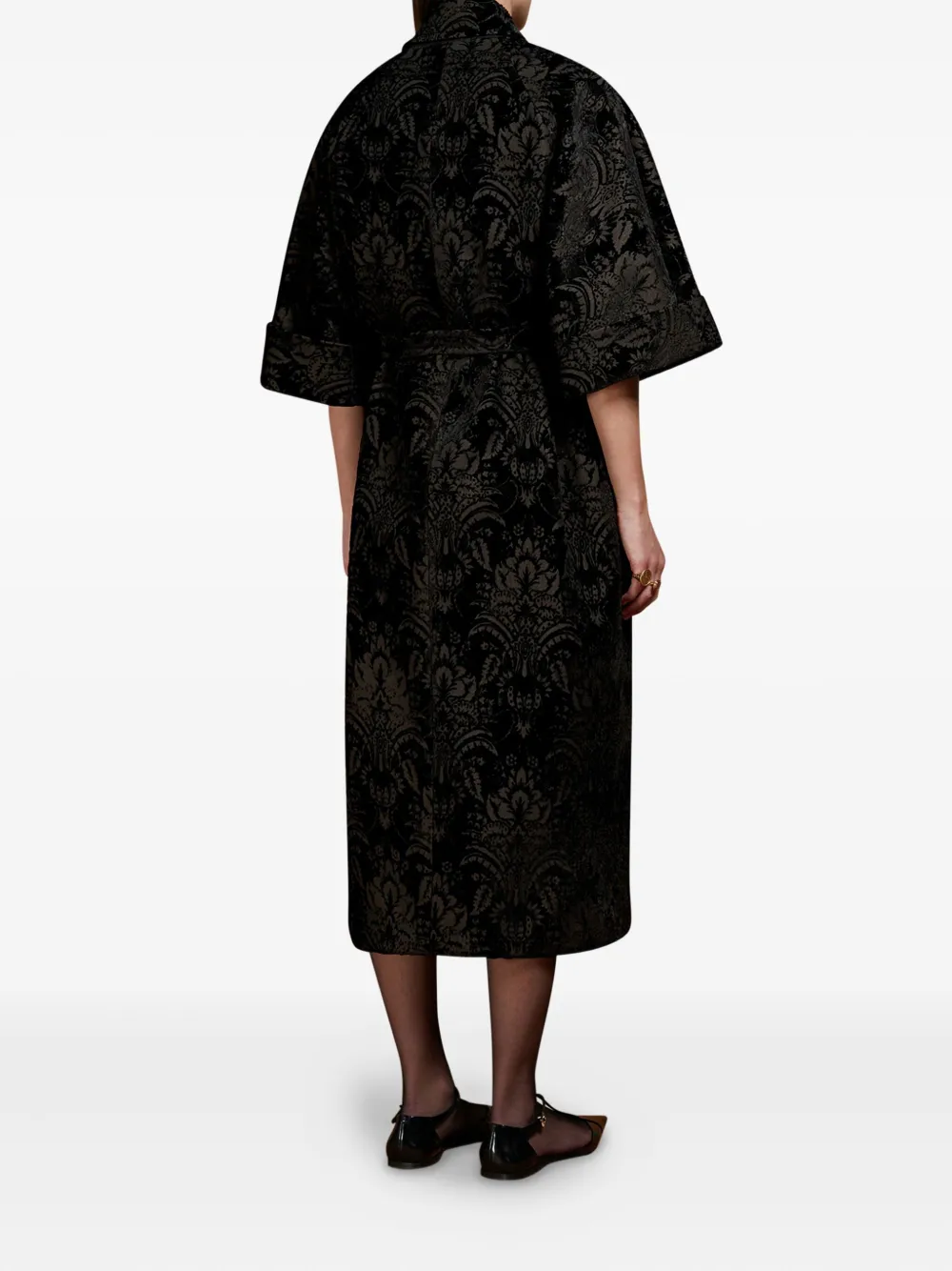 Max Mara damask-patterned cape coat | Oversized Coats | Image 2