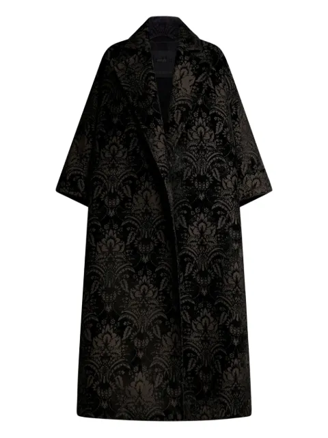 Max Mara damask-patterned cape coat