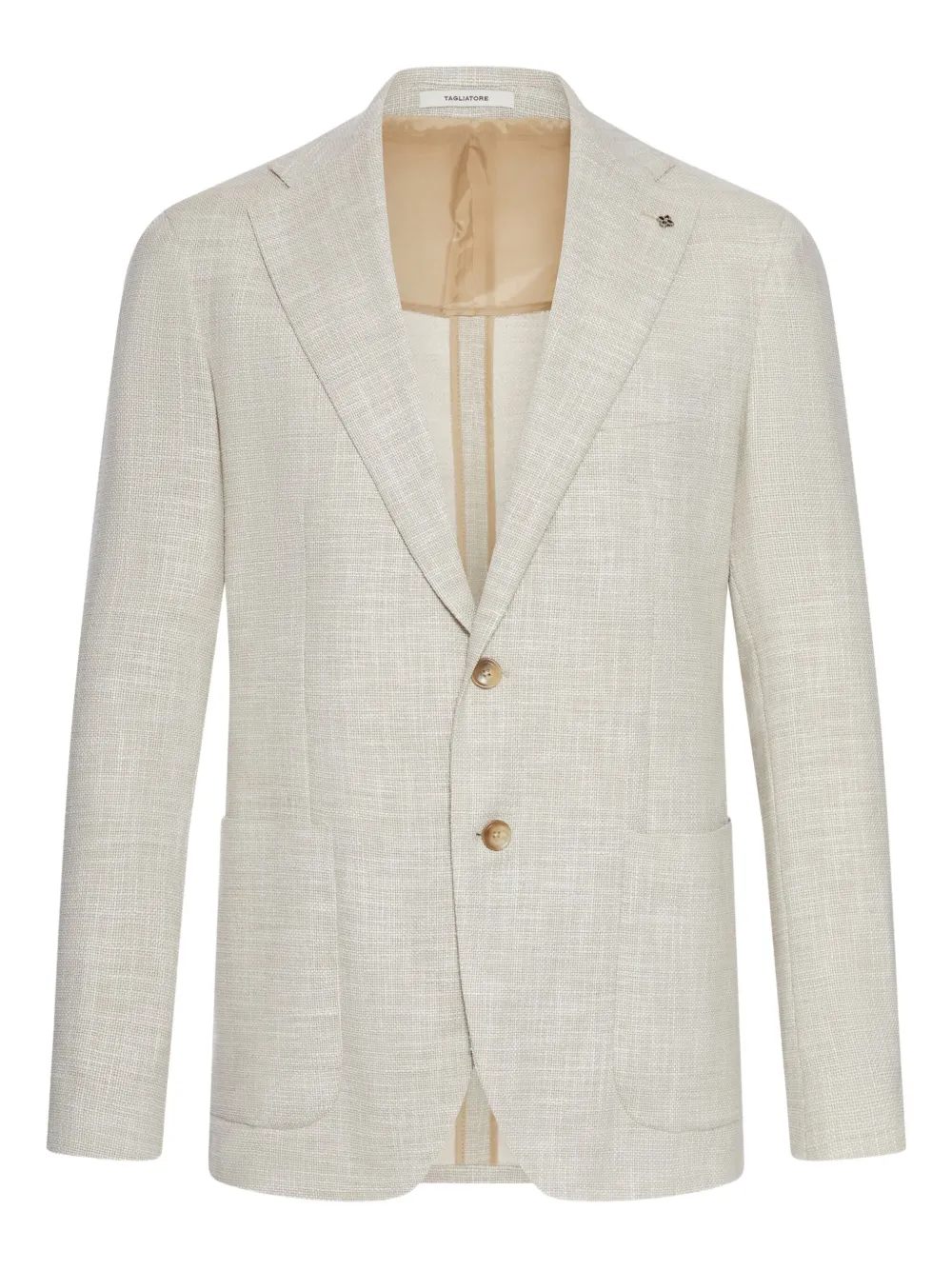 Tagliatore Blazer met opgestikte zak en twee knopen Beige