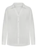 120% Lino button-up linen shirt - White