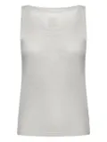 120% Lino scoop-neck top - White