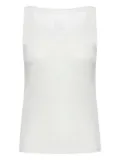 120% Lino scoop-neck top - White