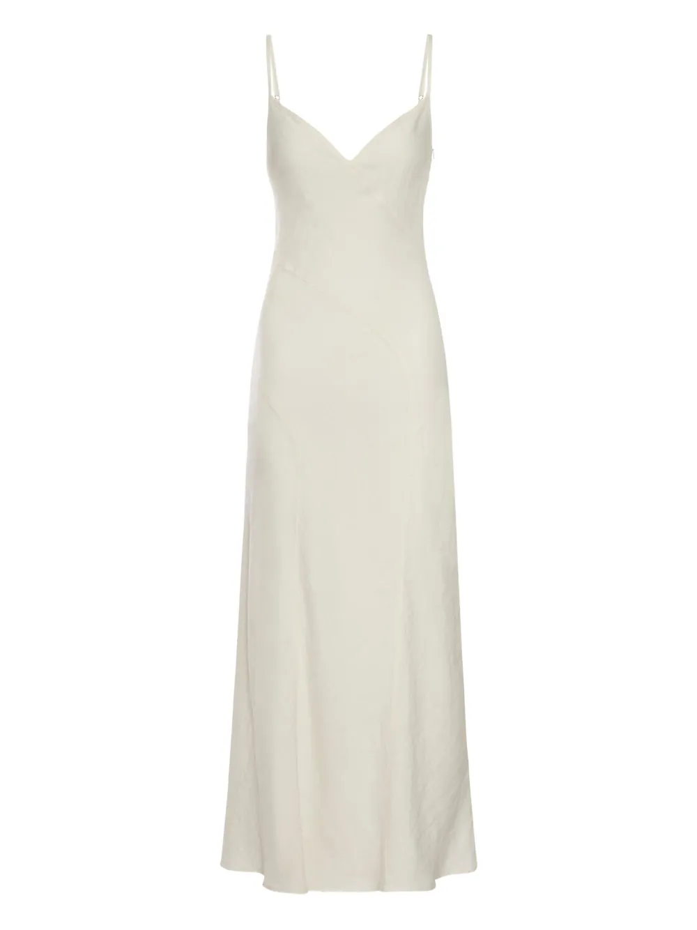 120% Lino spaghetti-strap slip dress - ホワイト 120% Lino spaghetti-strap slip dress - ホワイト