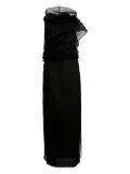 KHAITE Jeanty layered draped dress - Black