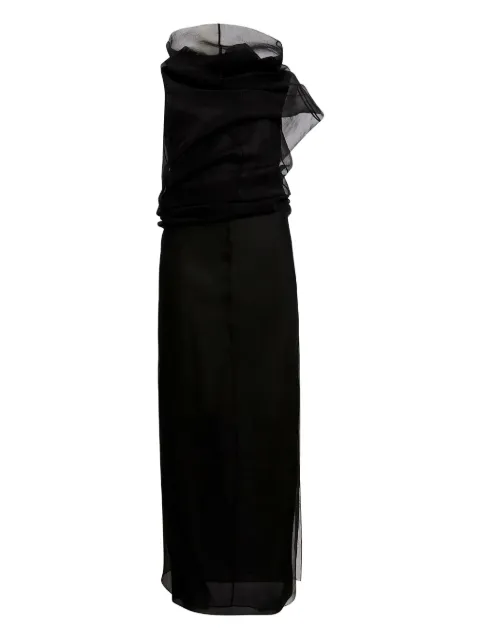 KHAITE Jeanty layered draped dress