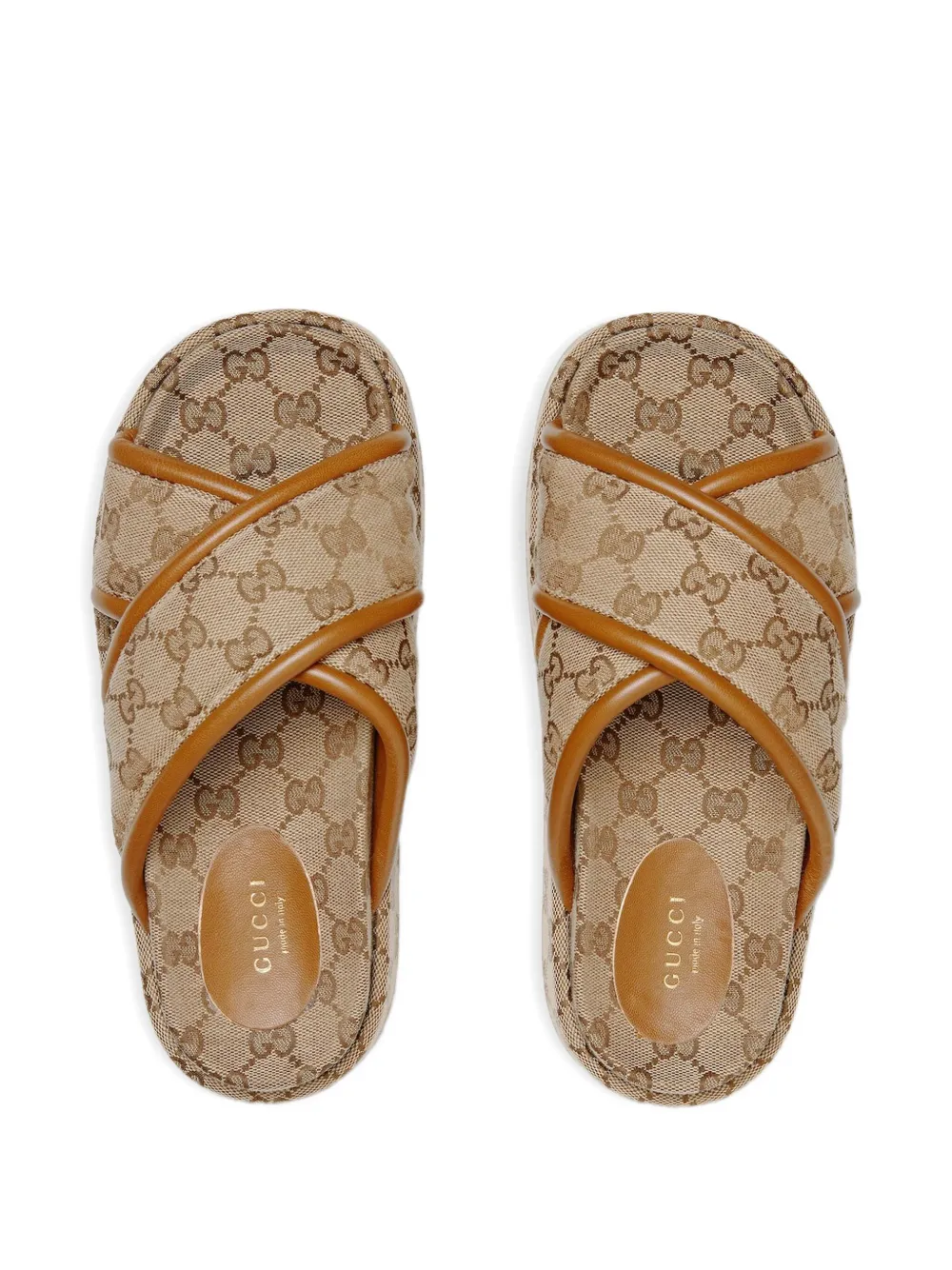 Gucci monogram-pattern sandals Neutrals