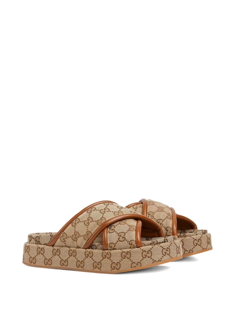 Gucci monogram-pattern sandals | Flat Sandals | Image 2