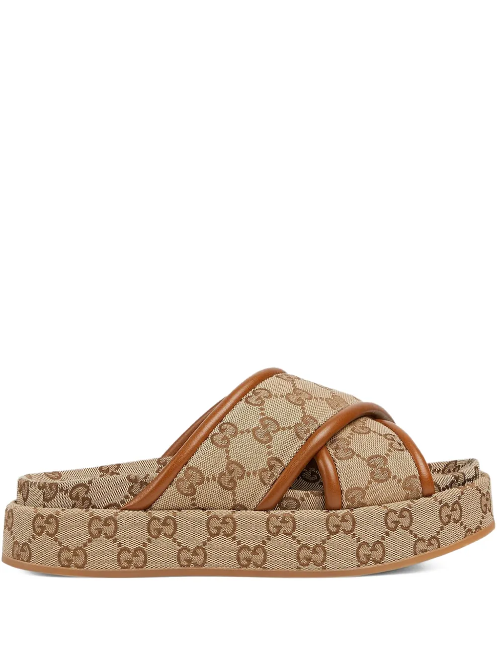 Gucci monogram-pattern sandals | Neutrals | Image 1