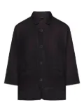 Transit button-up cropped jacket - Black