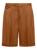 PT Torino pleated tailored shorts - Brown