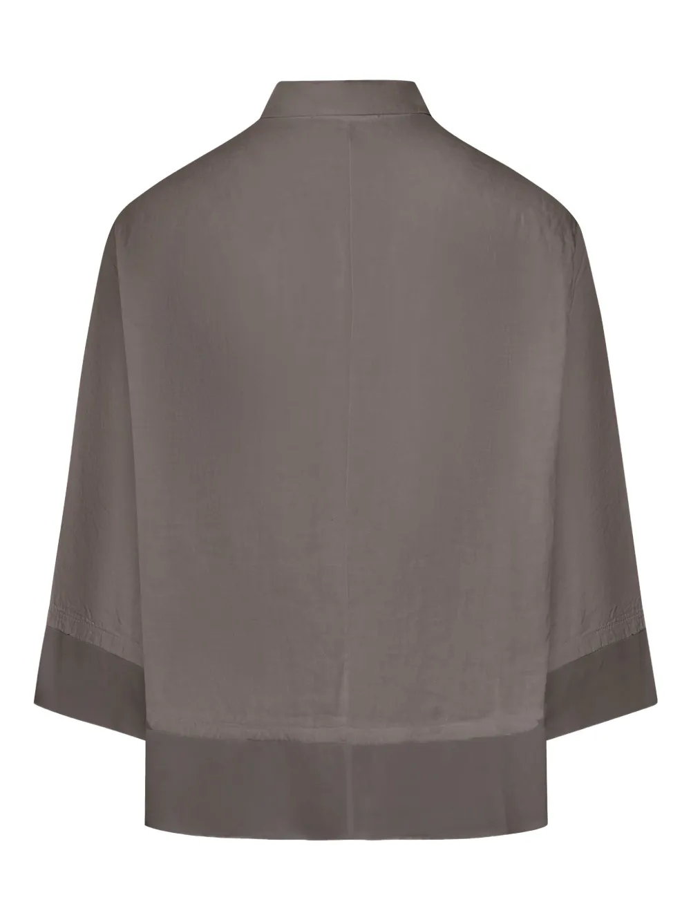 Transit Button-up jack met verlaagde schouders Bruin