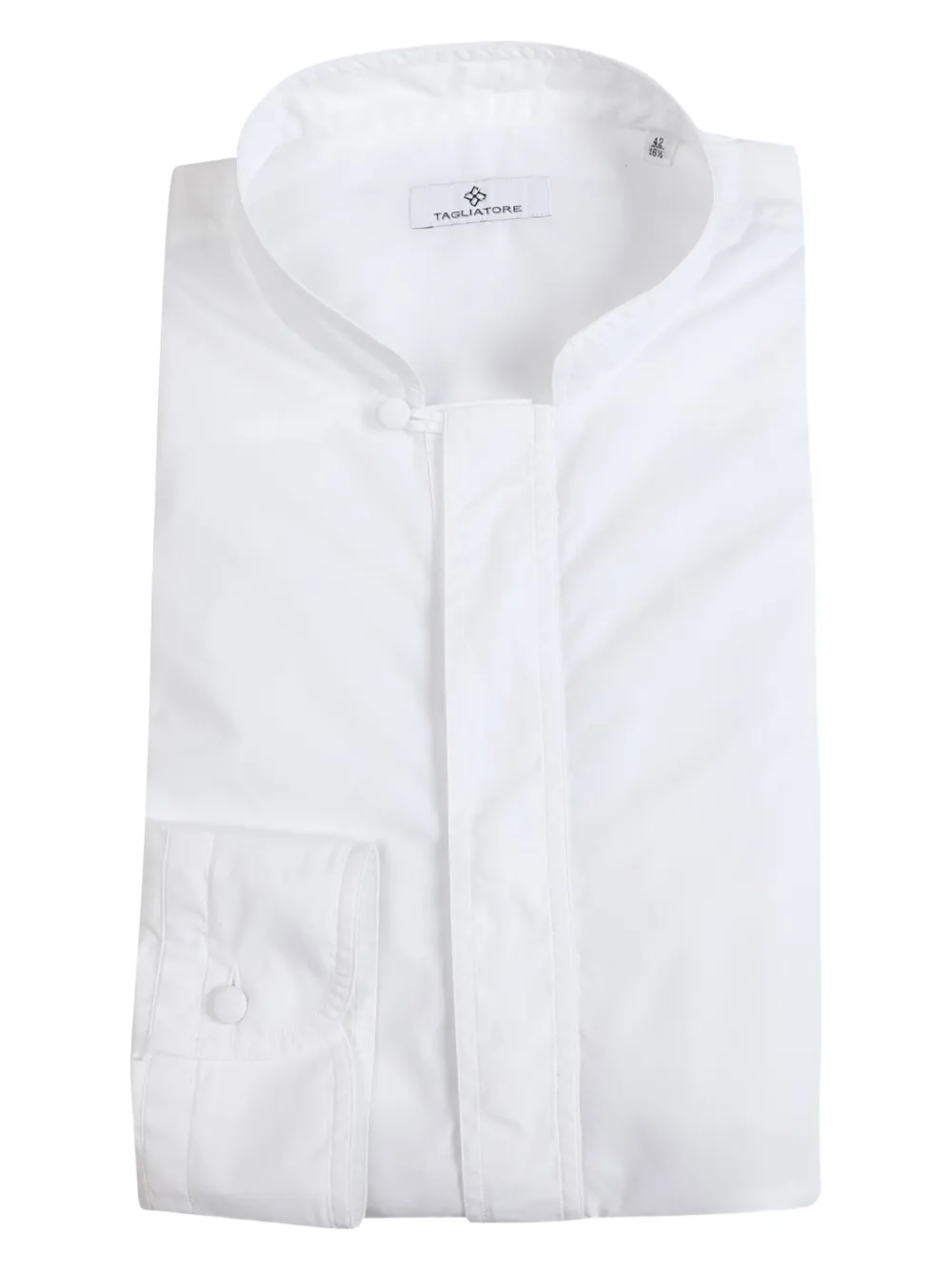 Tagliatore band-collar shirt - Wit