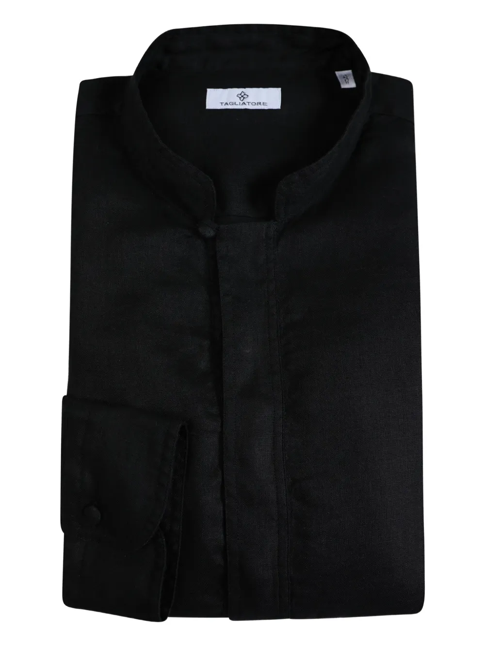 Tagliatore band-collar shirt - Zwart