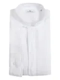 Tagliatore mandarin-collar linen shirt - White
