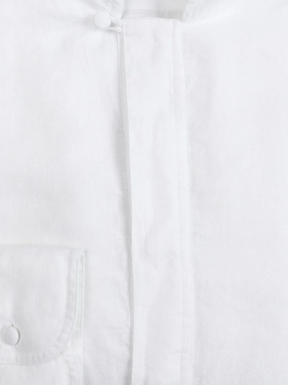 Tagliatore mandarin-collar linen shirt - Wit