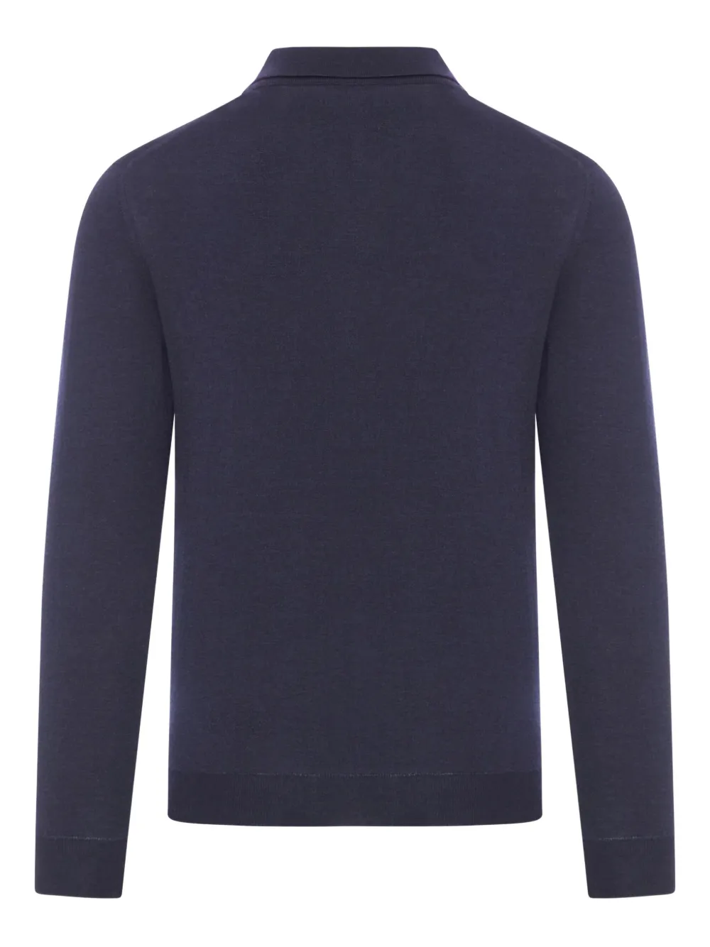 Kiton zip-neck long-sleeve polo shirt - Blauw