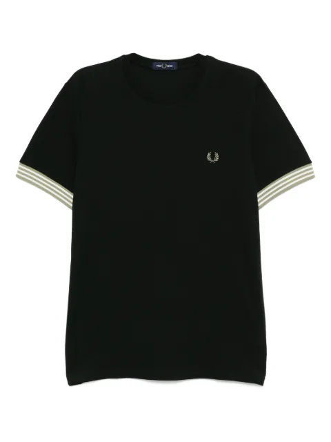 Fred Perry striped-cuffs T-shirt