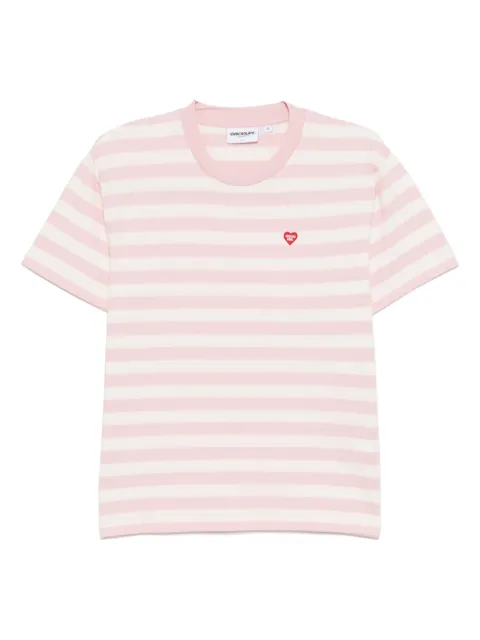 CHOCOOLATE striped logo T-shirt