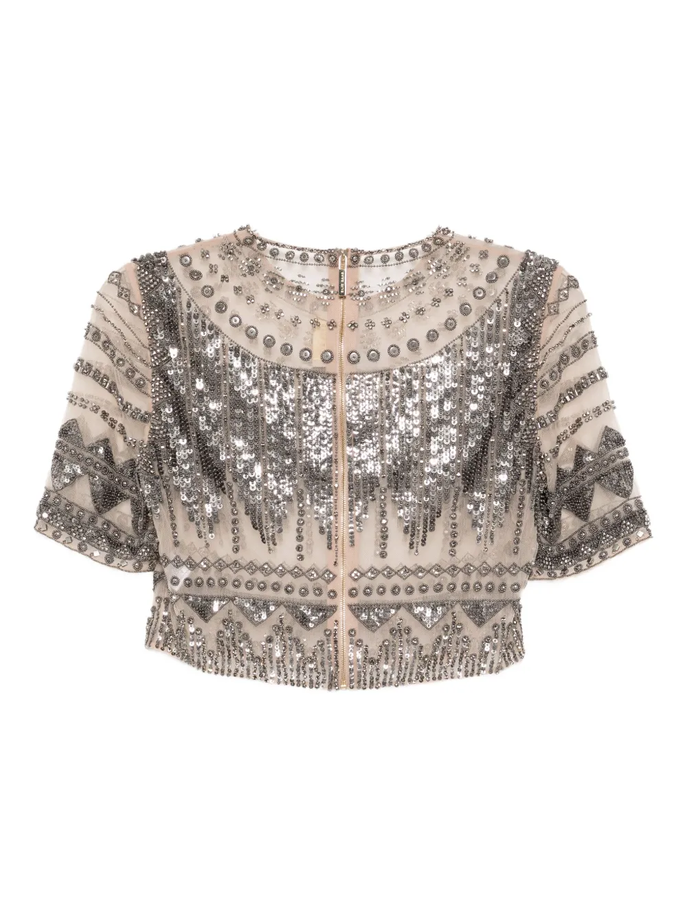 Elie Saab Tulle-art crop top | Блузки | Image 2