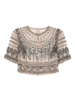 スカーフ Elie Saab Printed Cotton Crop Top FOULARD38 PRINTED COTTON Elie Saab Printed cotton cropped top Elie Saab