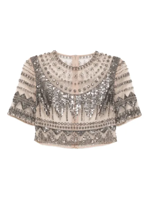 Elie Saab Tulle-art crop top
