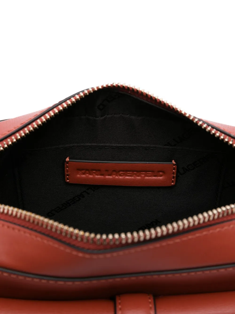 Karl Lagerfeld K Autograph crossbodytas met hangslot Rood