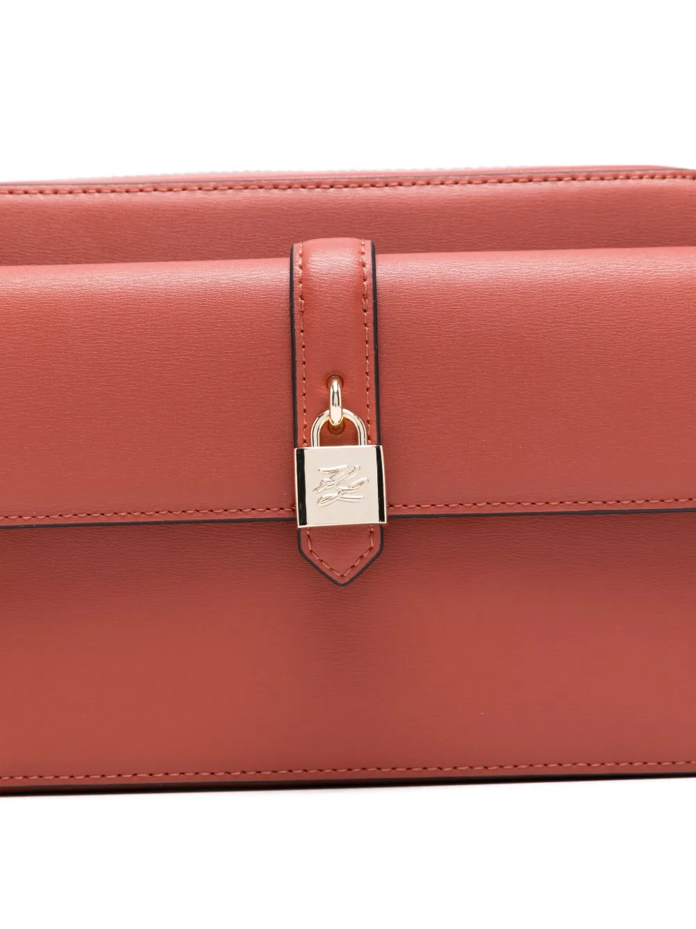 Karl Lagerfeld K Autograph crossbodytas met hangslot Rood