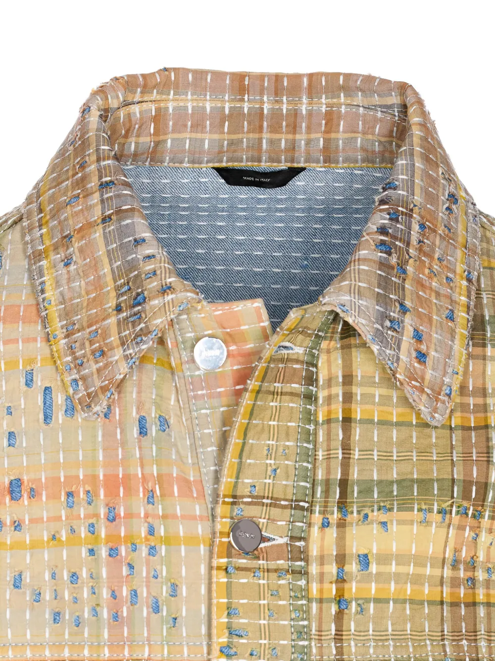 FENDI Patchwork denim jack Geel