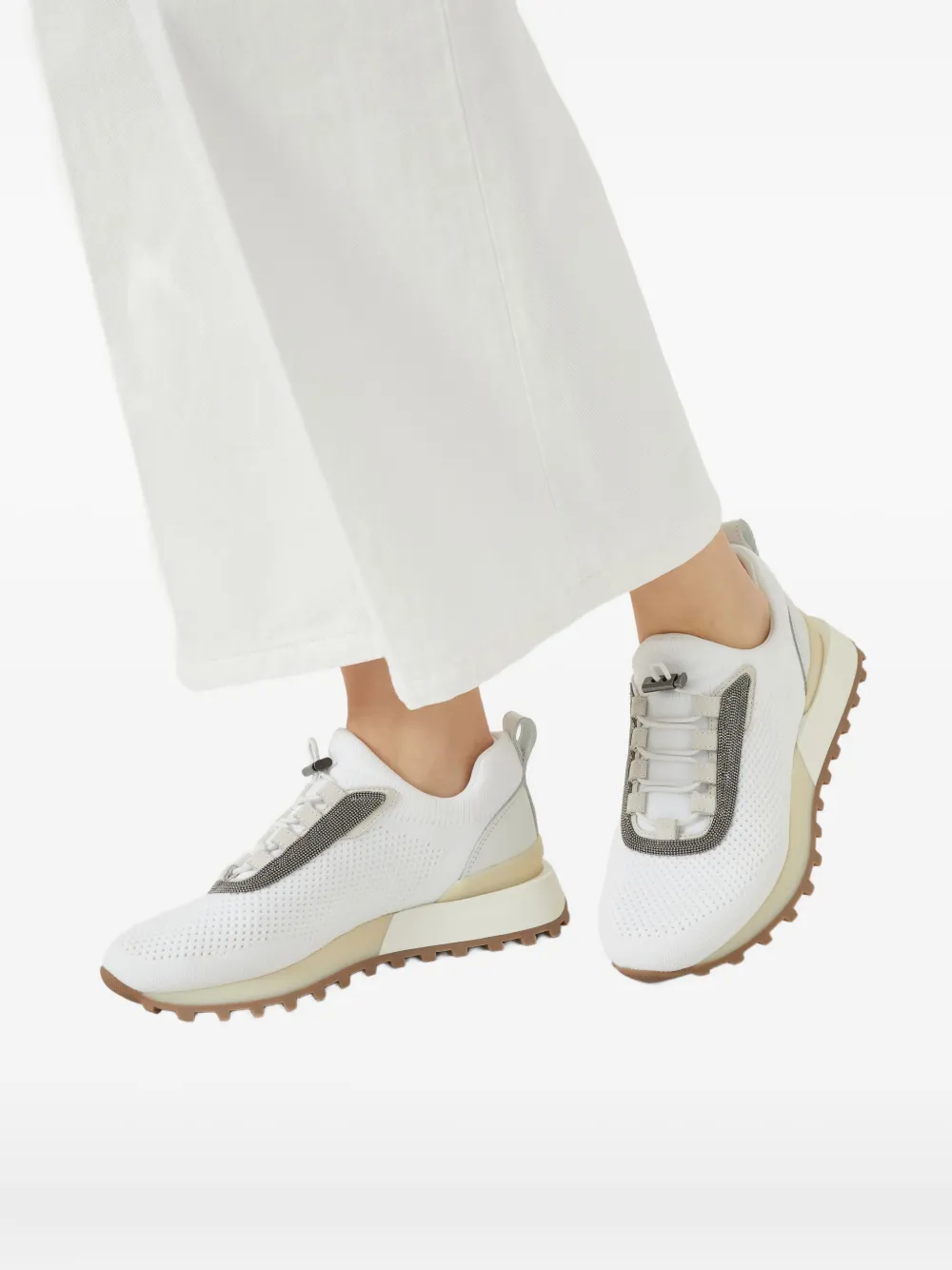 Brunello Cucinelli Monili chain-detail sneakers White