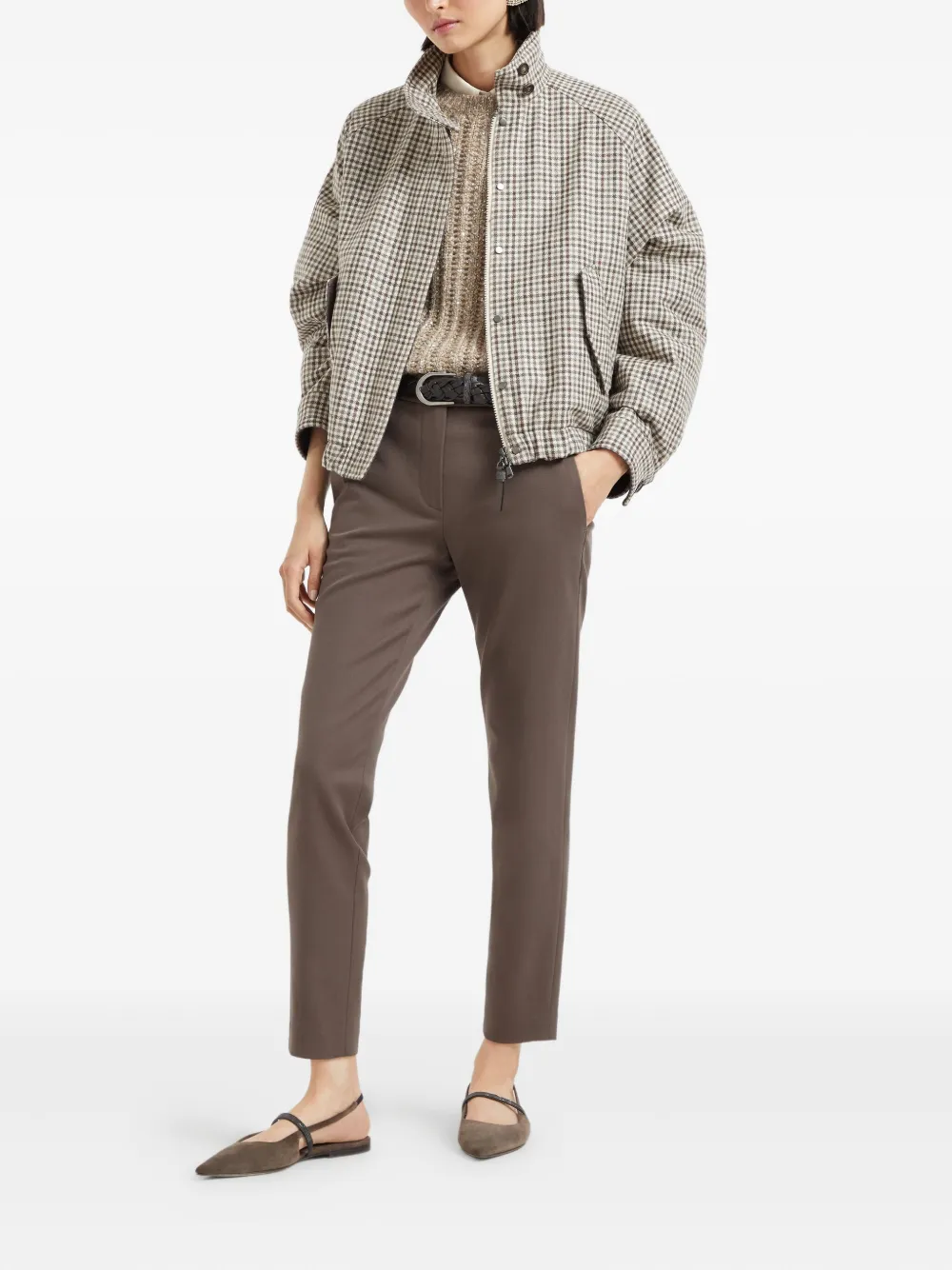 Brunello Cucinelli checked flannel jacket | Bomber Jackets | Image 2