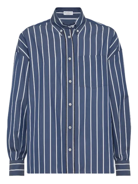Brunello Cucinelli striped poplin shirt