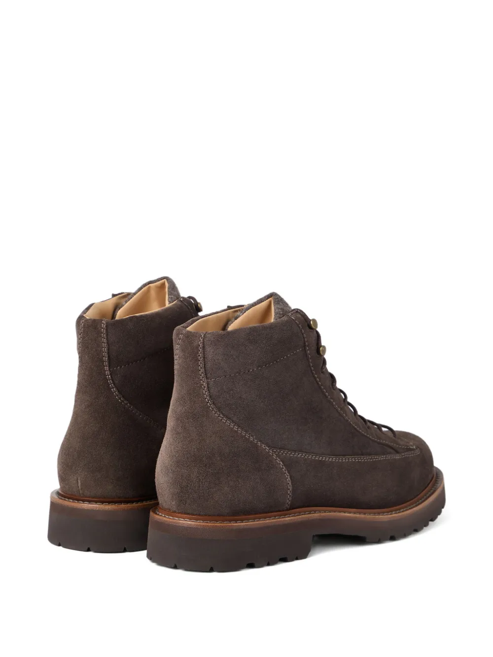 Brunello Cucinelli suede hiking boots Brown