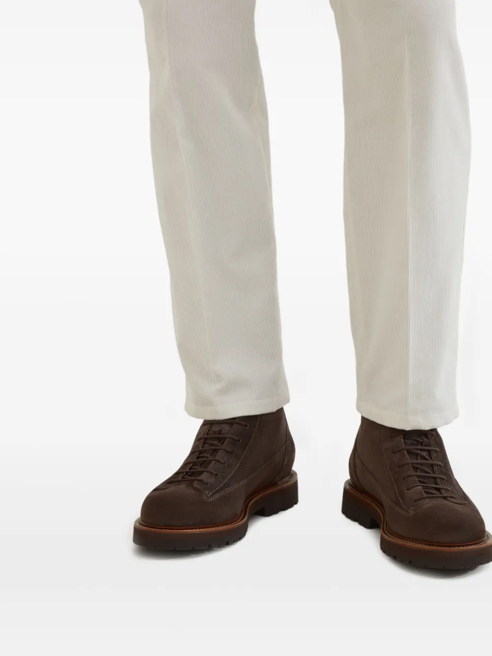 Brunello Cucinelli suede hiking boots Brown