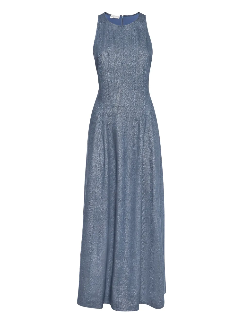Brunello Cucinelli Crêpe maxi-jurk Blauw