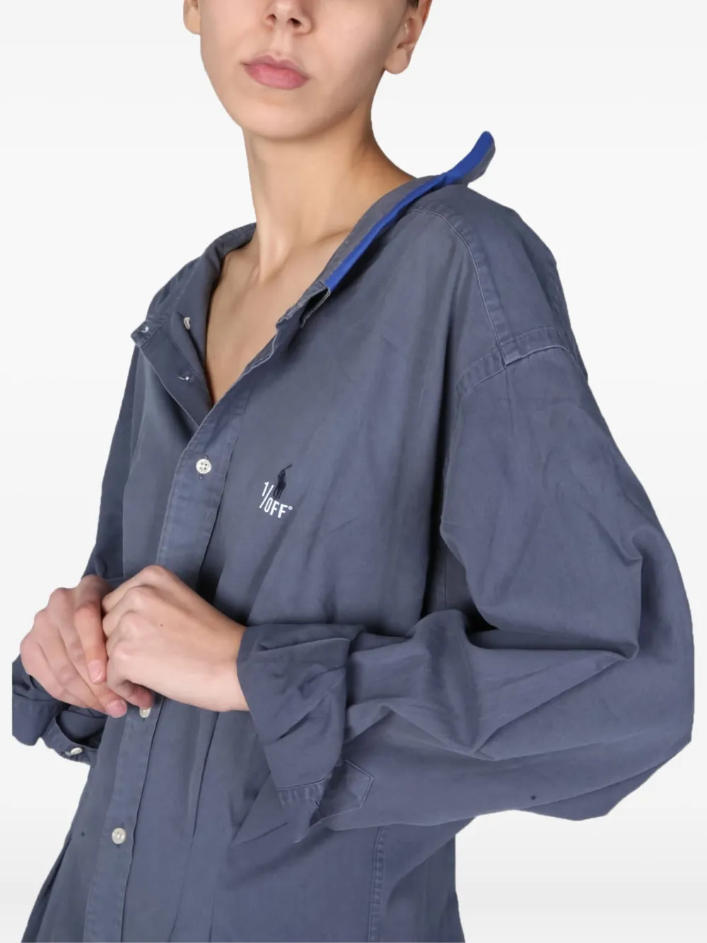  1/off Pleated Shirt - Blue 