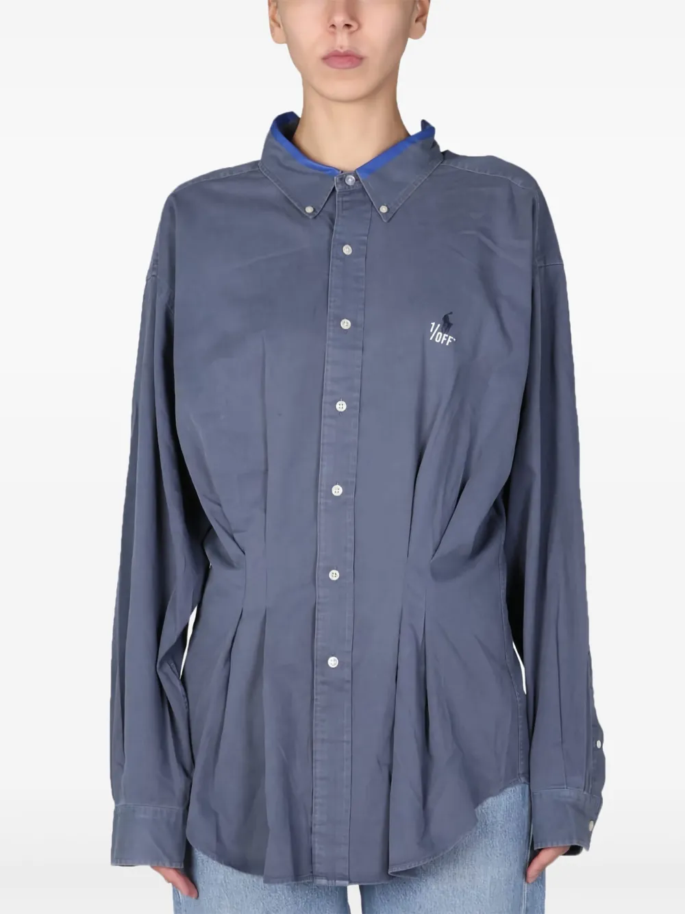 1/OFF camisa con pliegues | azul | Image 1