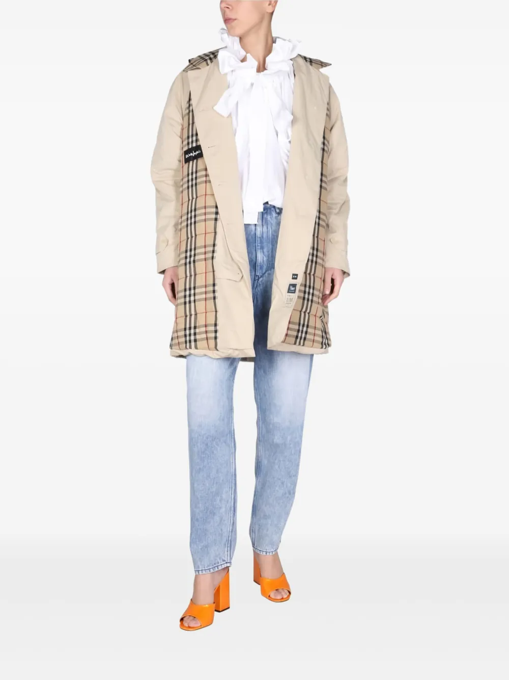 1/OFF check pattern coat | Abrigos con botones | Image 2