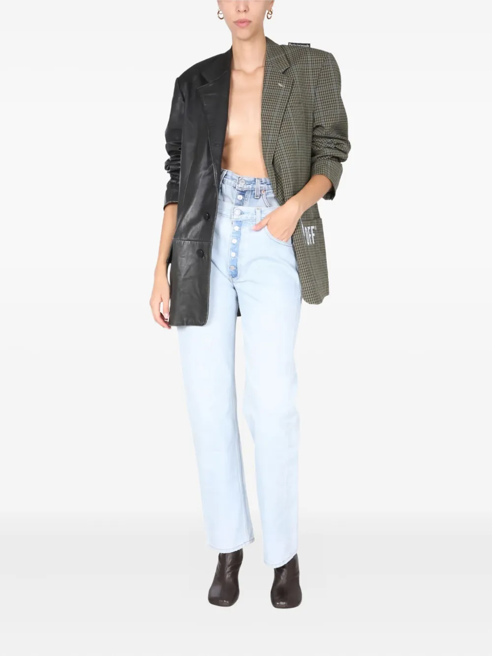 1/OFF buttoned denim jeans | Tapered Jeans | Image 2