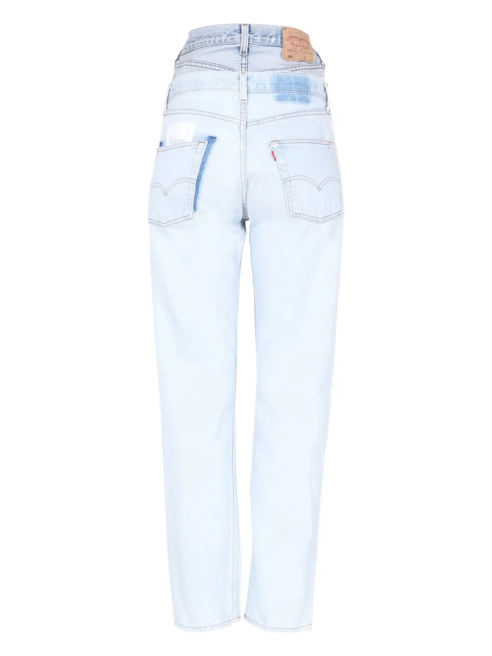 1/off Buttoned Denim Jeans - Blue 