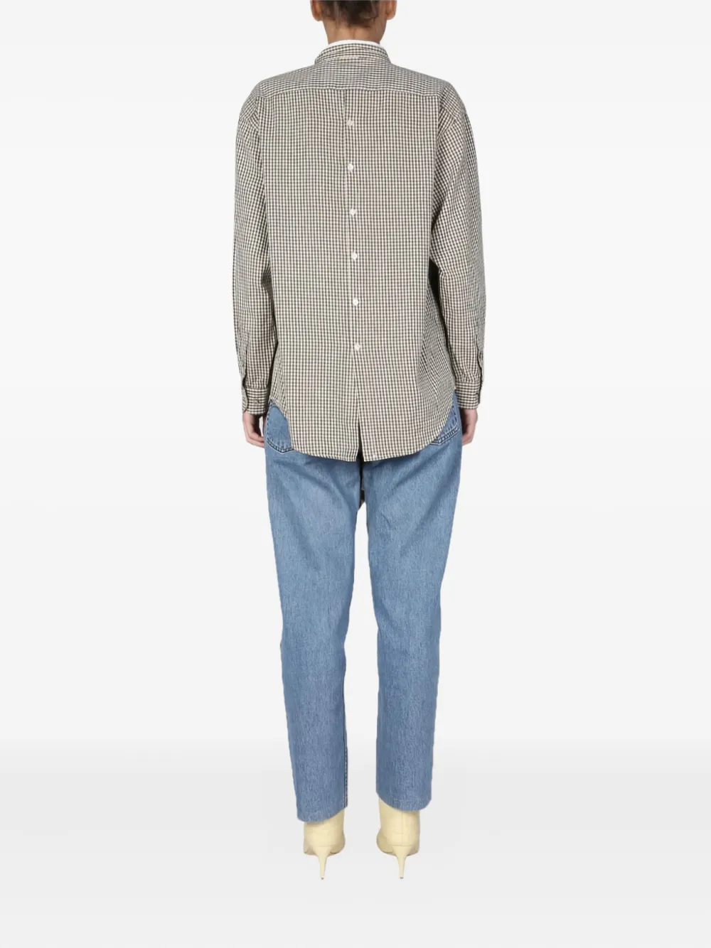  1/off Buttoned Butterfly Top - Neutrals 