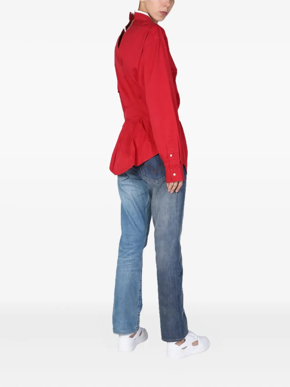 1/OFF buttoned pleated shirt - Rood