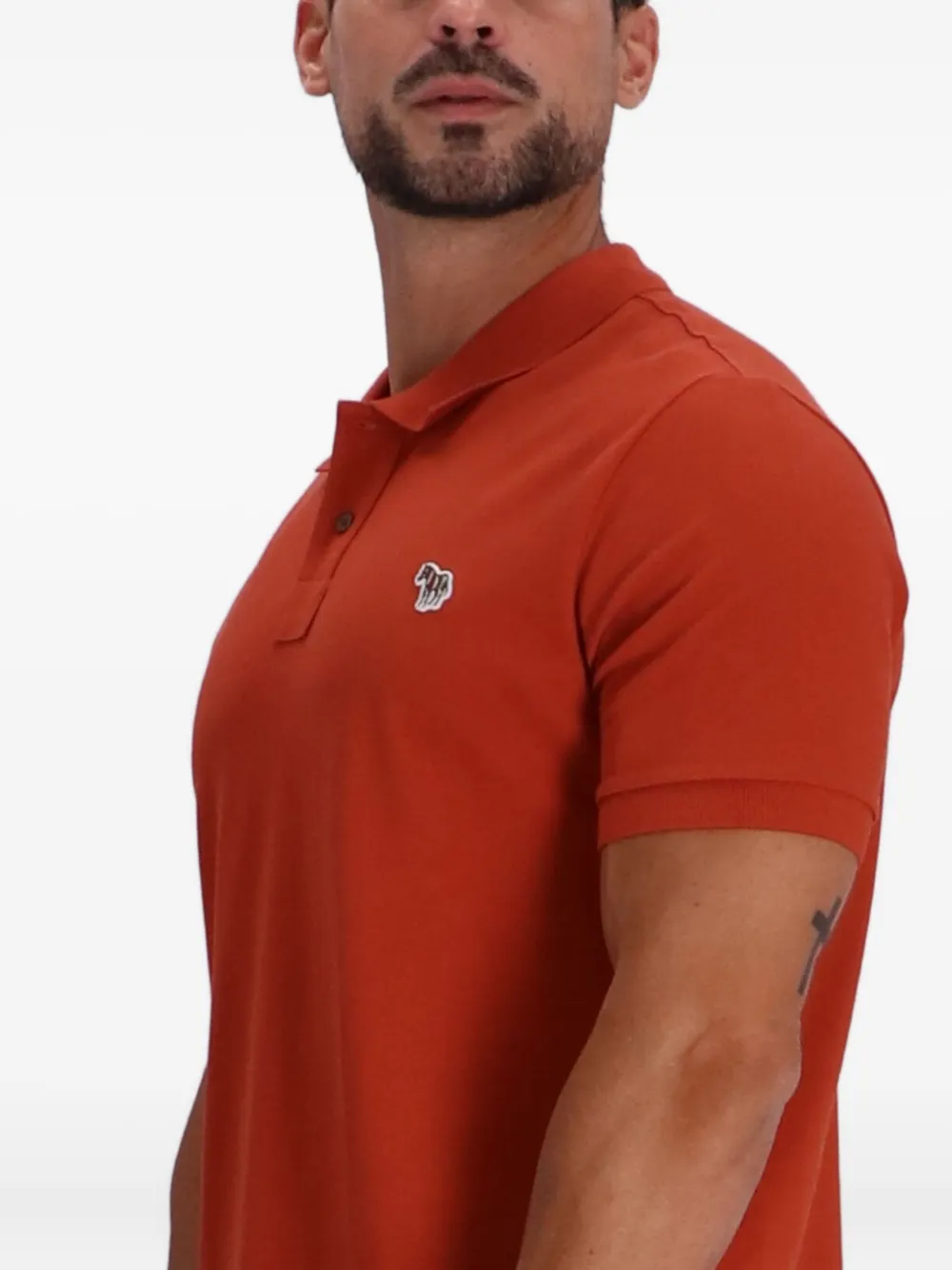 Paul Smith Poloshirt met zebrapatch Rood