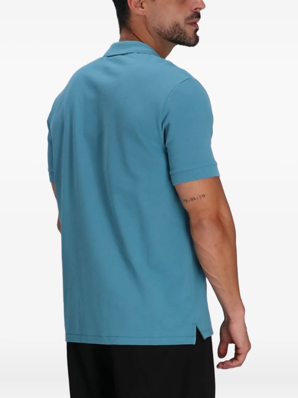 Paul Smith Poloshirt met zebrapatch Blauw