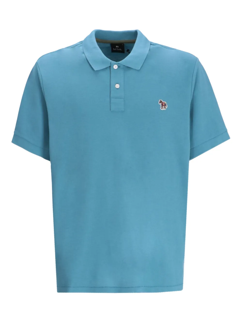 Paul Smith Zebra-patch polo shirt | Blue | Image 1