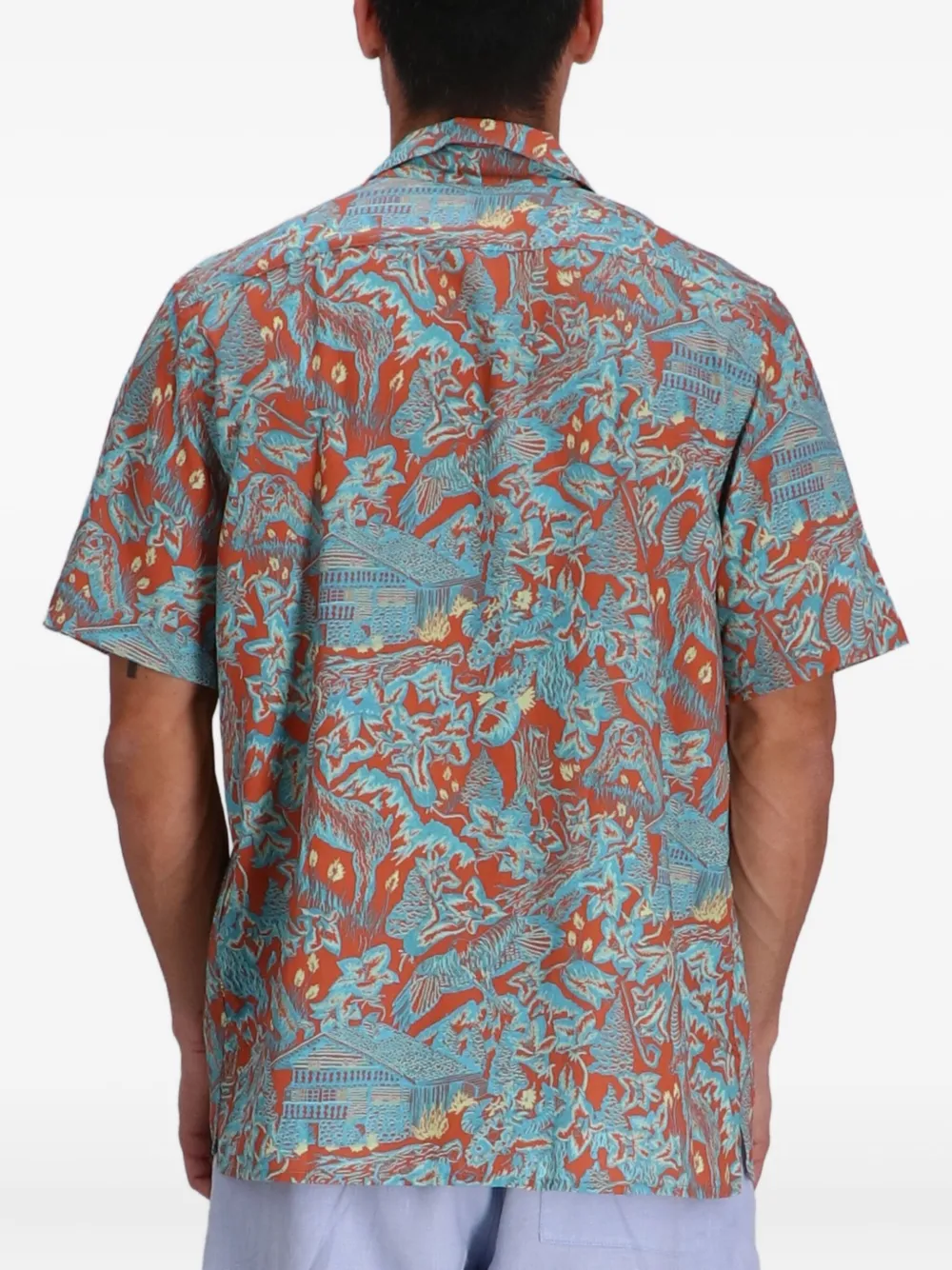 Paul Smith graphic-print shirt Blauw