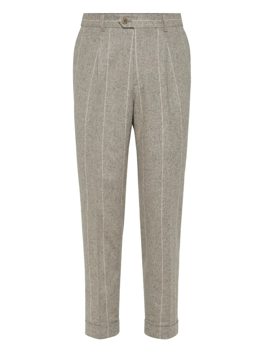 Brunello Cucinelli pantalon à rayures | tons neutres | Image 1