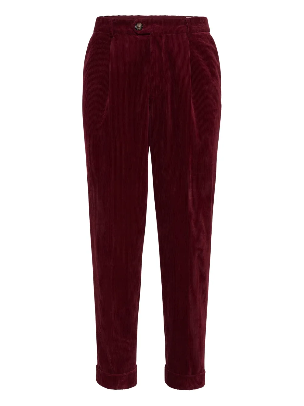 Brunello Cucinelli pleated tapered trousers | Red | Image 1