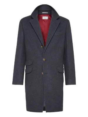 コート BRUNELLO CUCINELLI Double-breasted coat in cashmere cloth BRUNELLO CUCINELLI Double-breasted cashmere-felt coat | NET